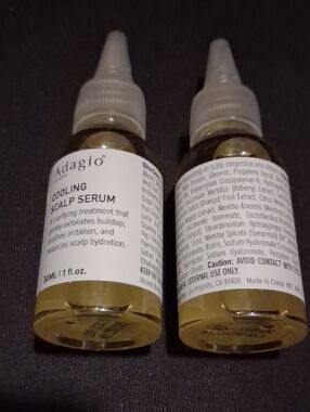 2X ADAGIO Soothing Relief Cooling Scalp Serum 1 fl.oz New